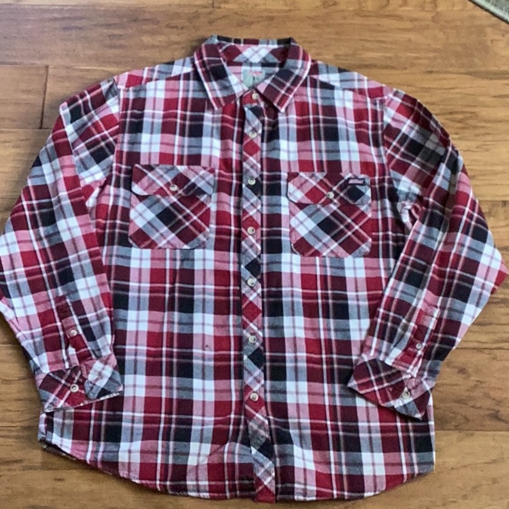 Dickies Men’s Red, Black, White 100% Flannel size XL